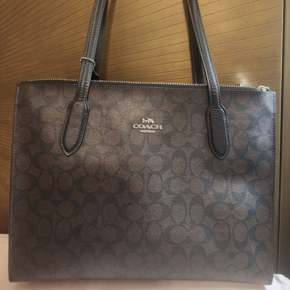Coach Black Signature Tote Bag